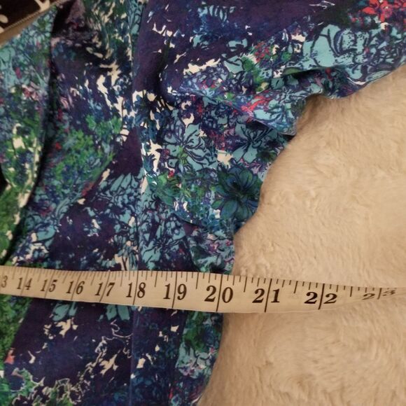 Coldwater Creek Women's Jacket Blazer Size 10 Boho Floral Artsy - Picture 7 of 9